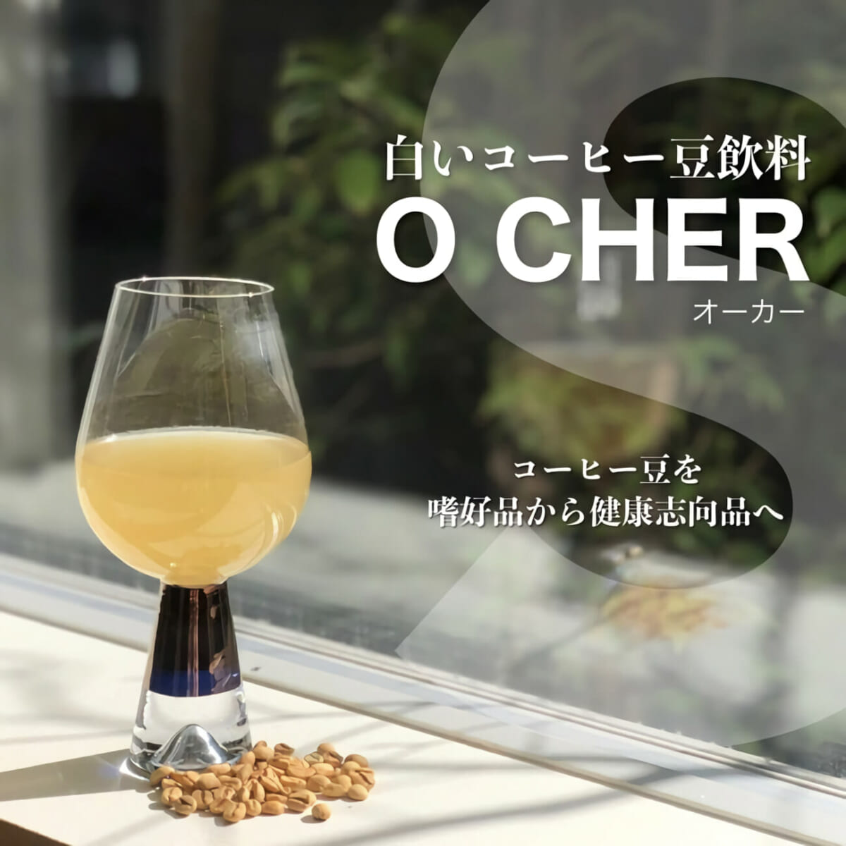 コーヒー豆を嗜好品から健康志向品へ白いコーヒー豆飲料O CHERオーカー