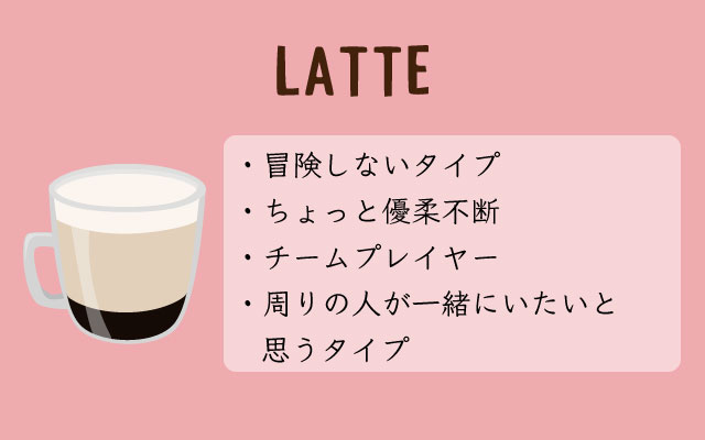 ラテ好きな人は