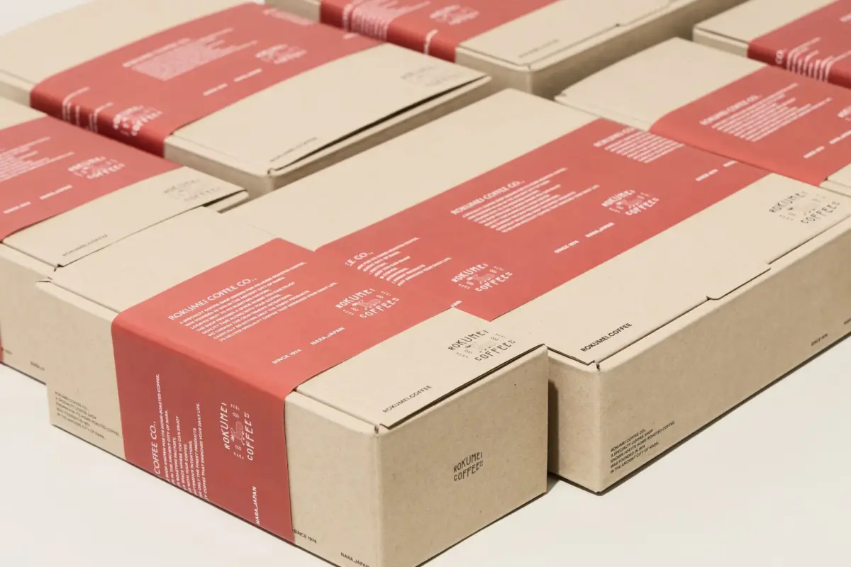 ロクメイコーヒーのクラフトボックス