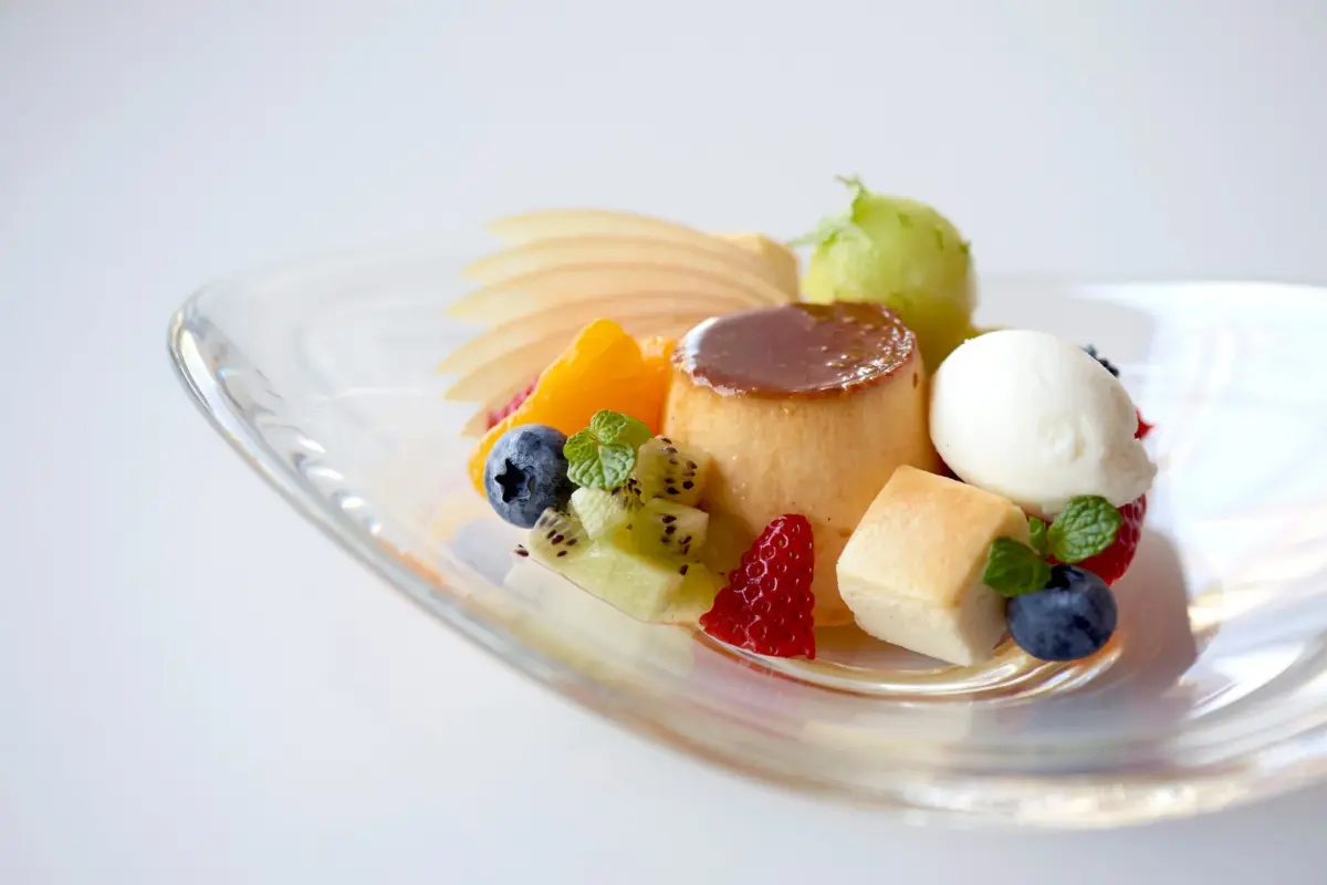 Cheese Pudding a la Mode