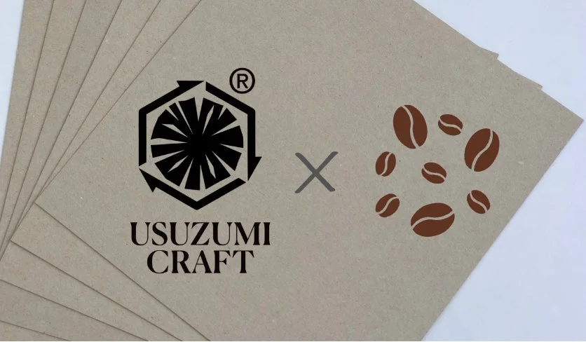 USUZUMI CRAFTのロゴとコーヒー豆のイラスト