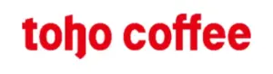 Toho Coffee logo in bold red lowercase letters on a white background