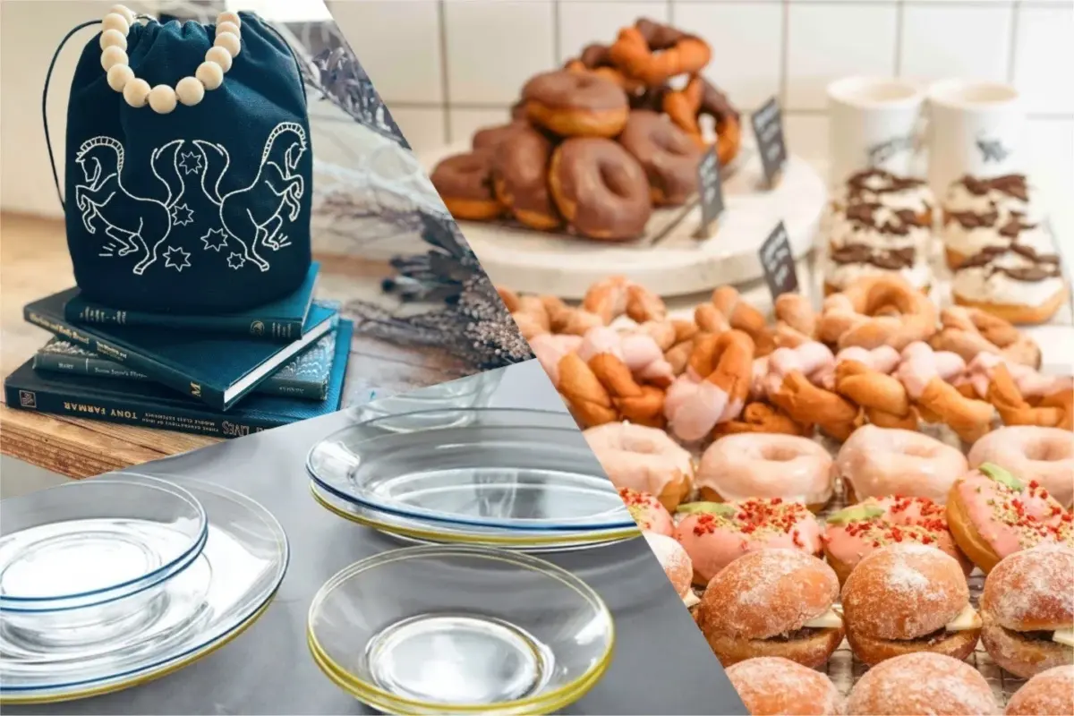 ドーナツや雑貨のコラージュ