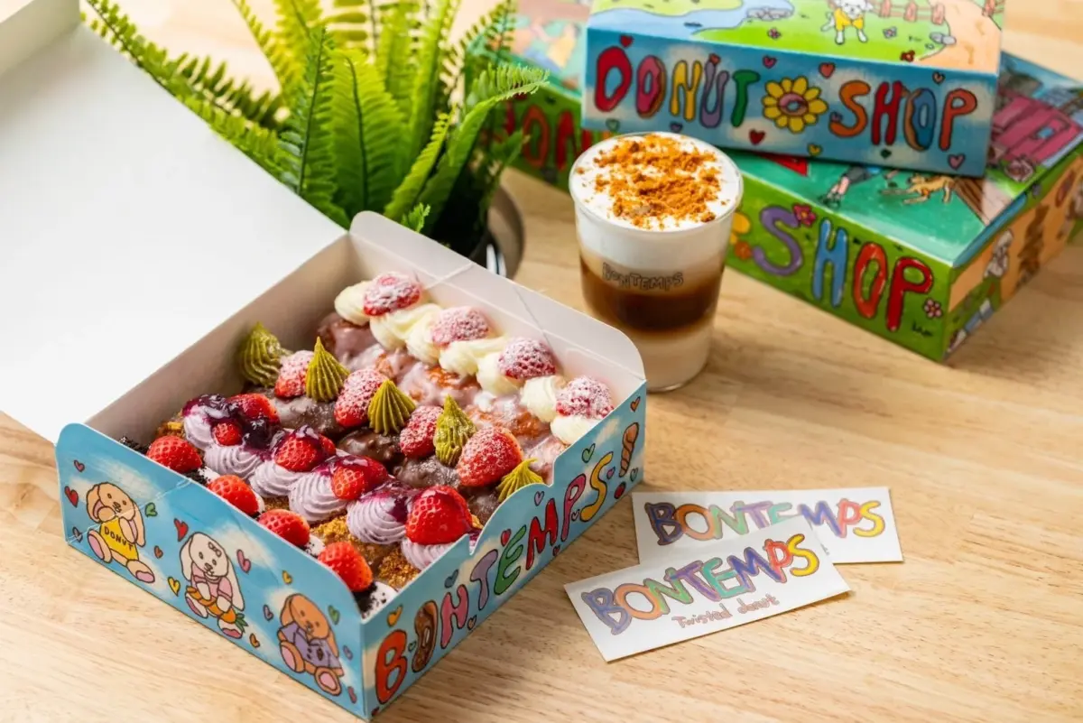 BONTEMPSのドーナツとドリンク