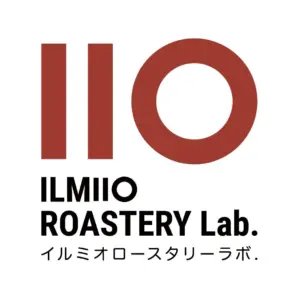 ILMIO ROASTERY Lab logo with bold black text and a large red circular motif