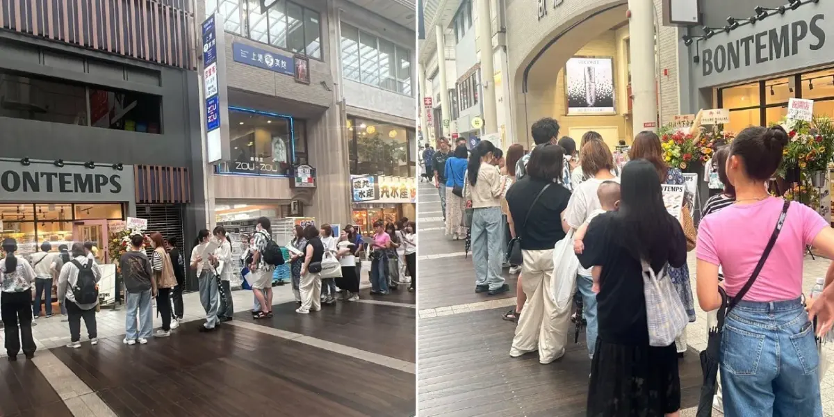 BONTEMPSの店舗に行列する人々