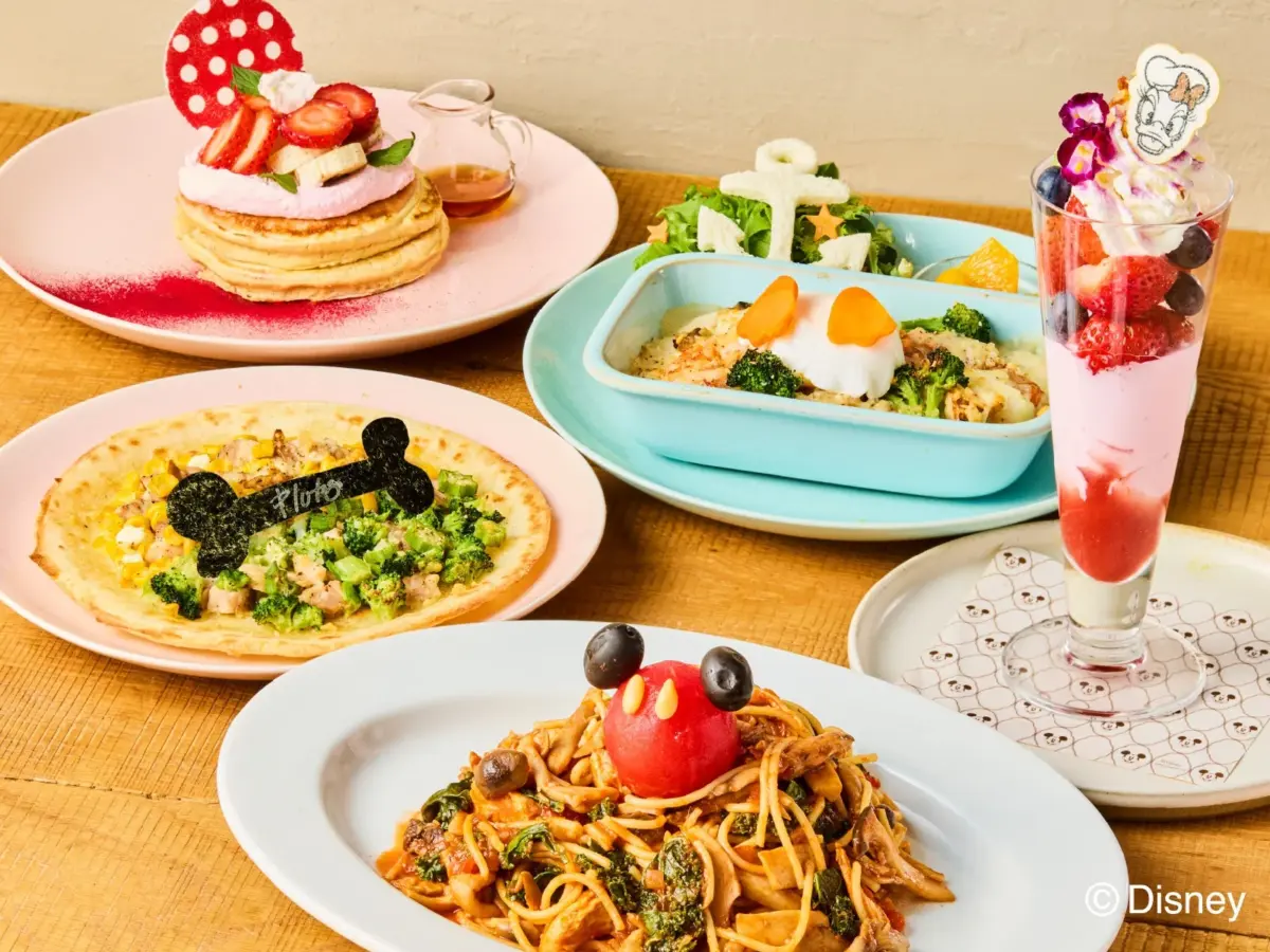 ディズニーキャラクターをモチーフにした色鮮やかなヘルシーメニュー