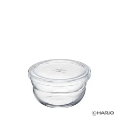 Clear glass storage container with a snap on lid suitable for keeping foods fresh