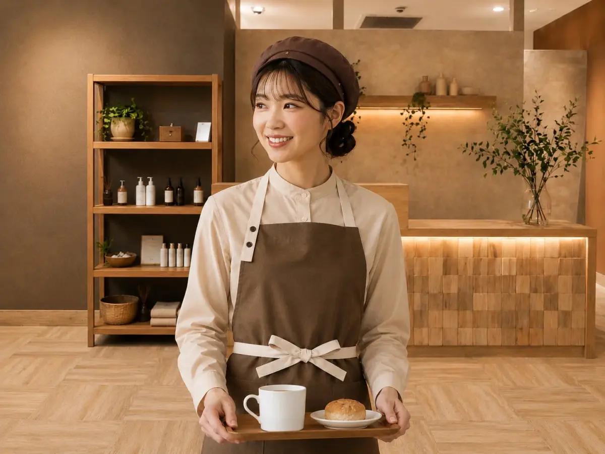 カフェで働くスタッフ