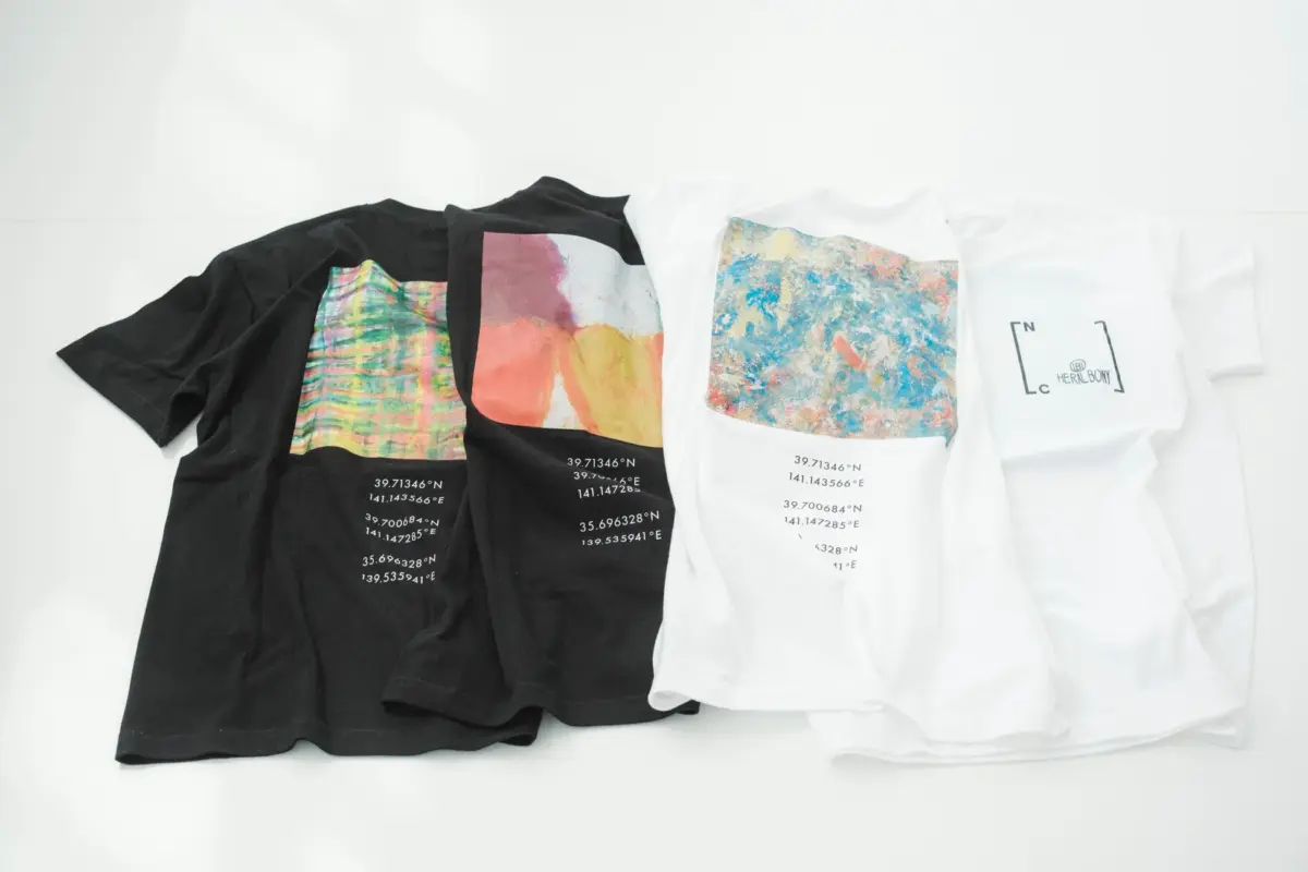 ヘラルボニーとNagasawa COFFEEのコラボTシャツ