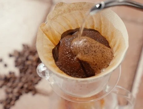 コーヒー抽出の様子