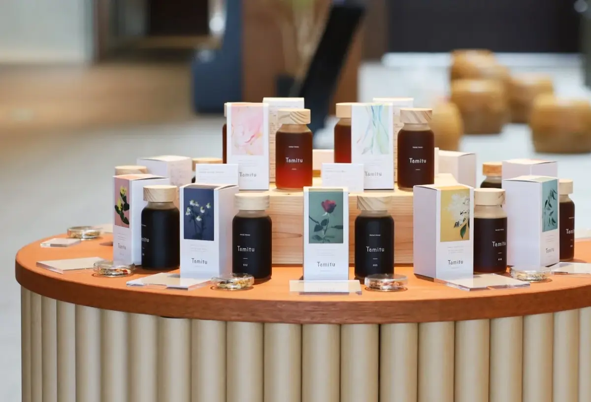 Herbal Honey製品のディスプレイ
