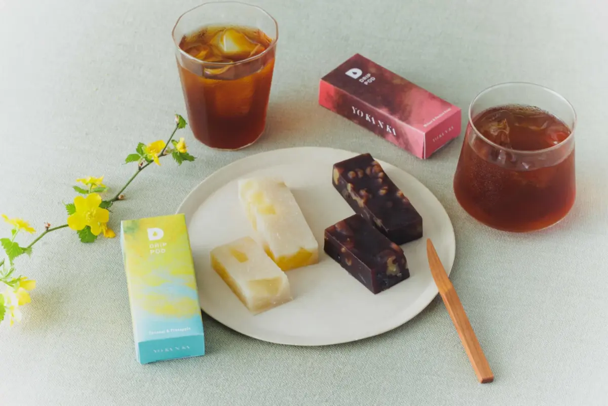 羊羹とドリンクのセット