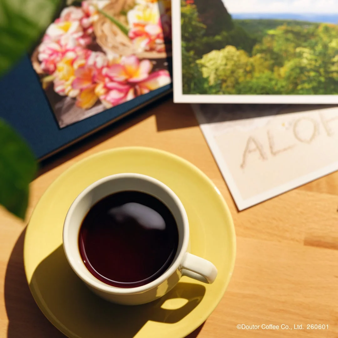 コーヒーとALOHAのポストカード