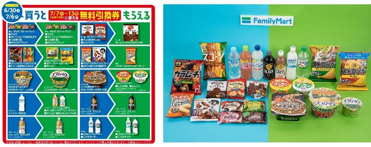 第2週の発券対象商品と引換対象商品