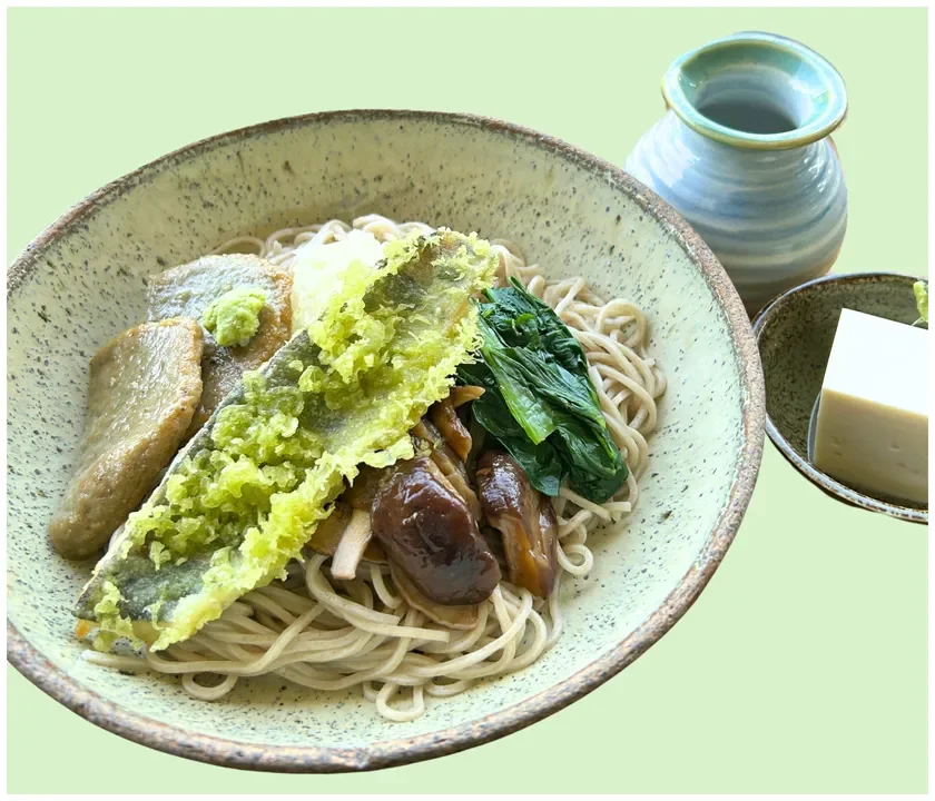 あまごの茶天ぷら蕎麦