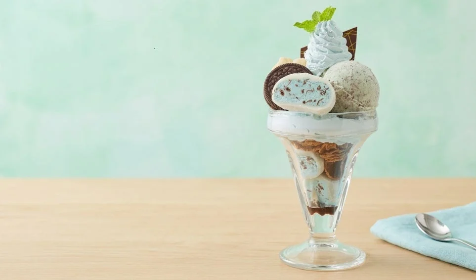 チョコミントパフェ