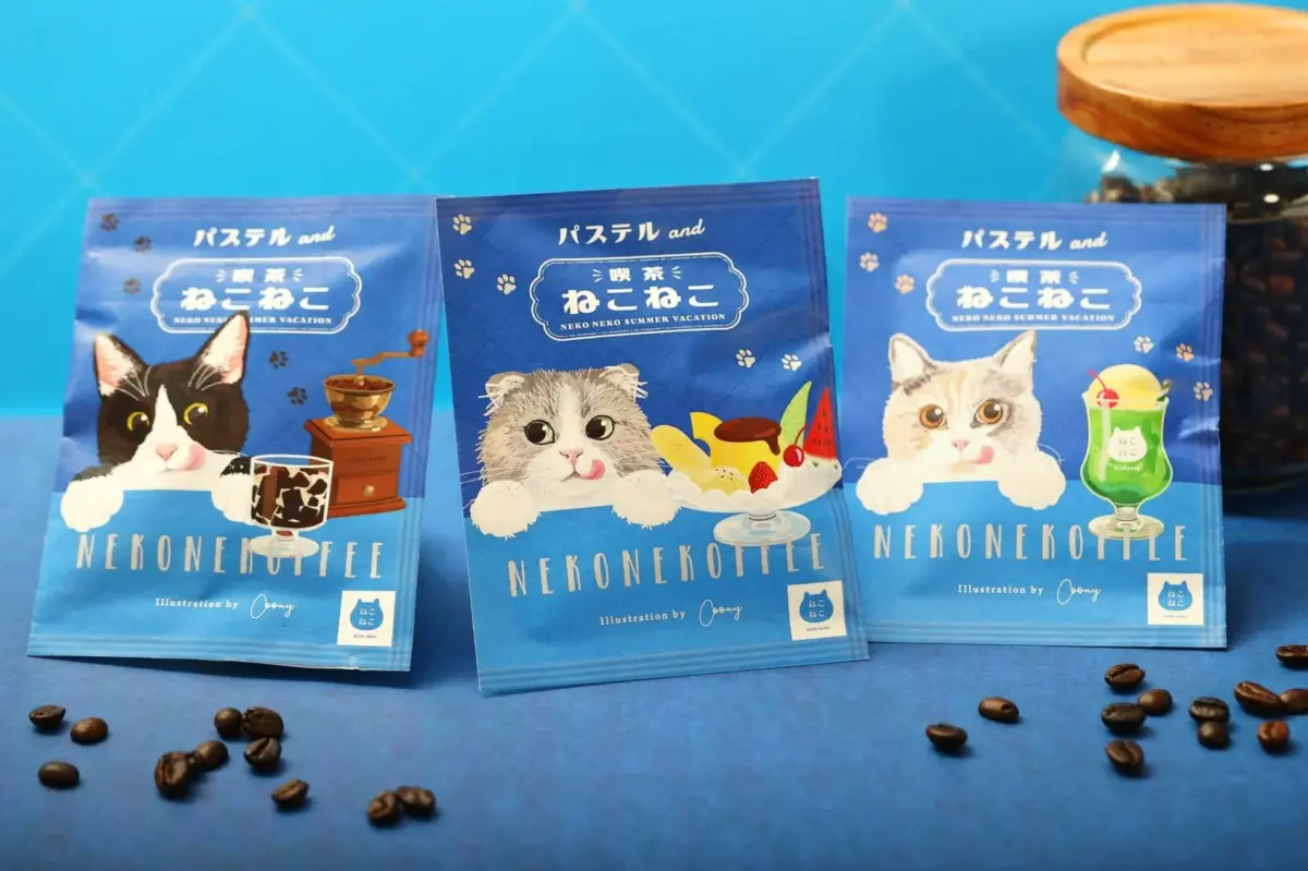 ”喫茶ねこねこ”オリジナルグラス付きセット