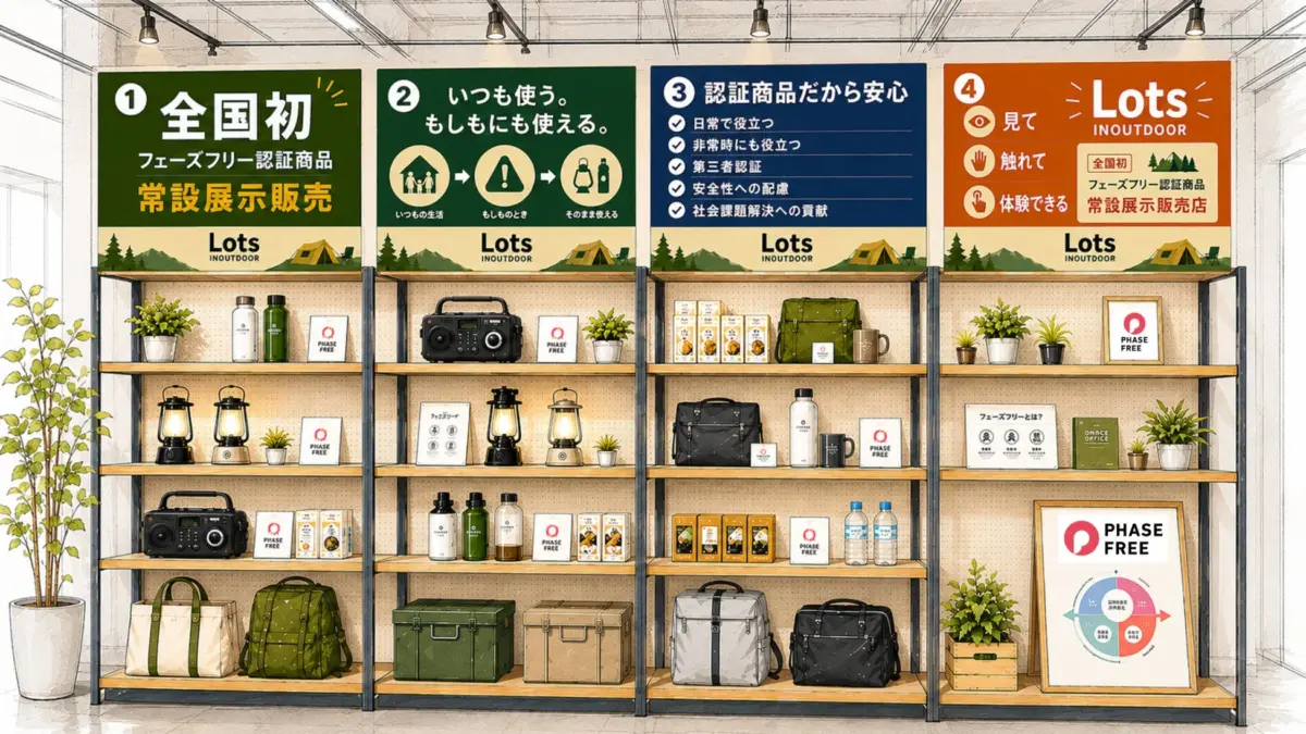 フェーズフリー認証商品 常設展示