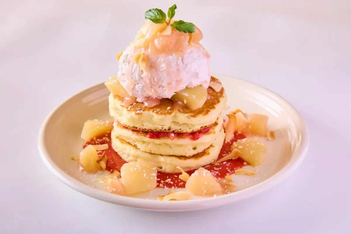 ピーチ&ストロベリーパンケーキ