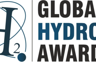 Global Hydrogen Awards logo with a stylized H₂ atom on the left and the bold text GLOBAL HYDROGEN AWARDS in black and blue on the right