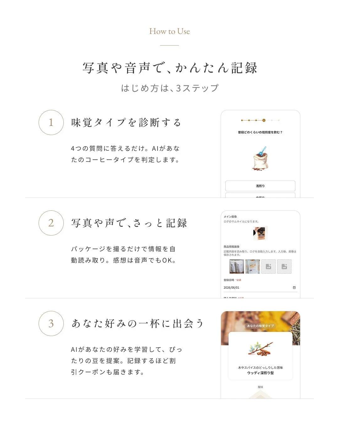 Coffee PaletteアプリのHow to Use