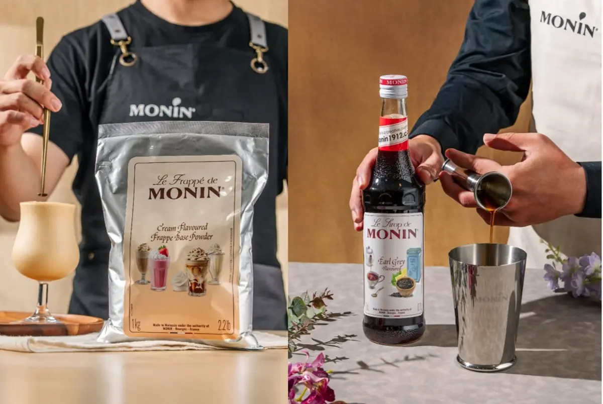 MONINフラッペベースパウダーとアールグレイシロップ