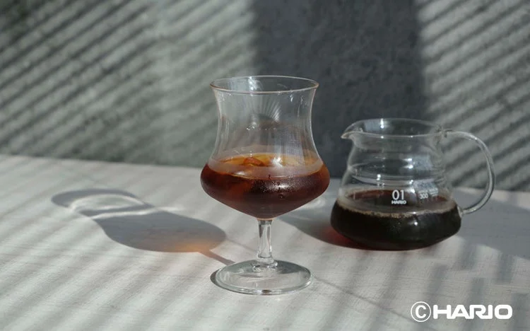 ゲイシャグラスとアイスコーヒー
