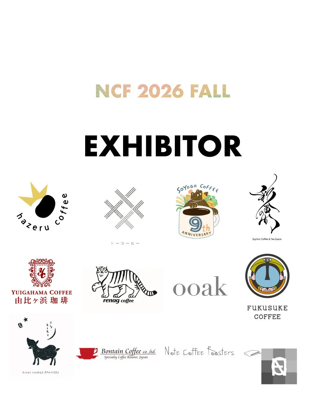 NCF 2026 FALL 出展者リスト
