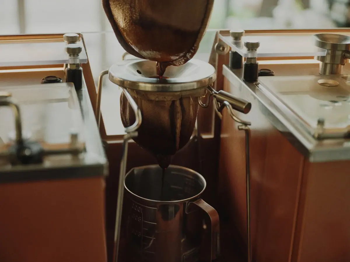 コーヒー抽出の様子