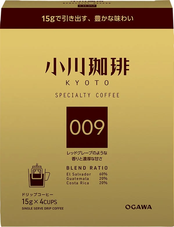 小川珈琲 スペシャルティコーヒーブレンド009 ドリップコーヒー4杯分のパッケージ