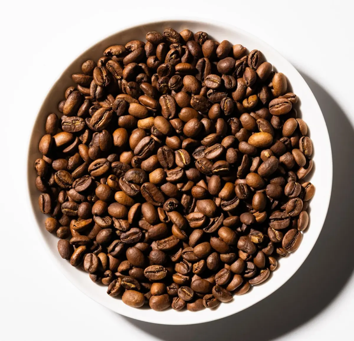 焙煎されたコーヒー豆