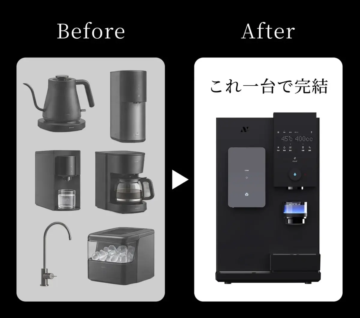Before Afterで家電集約を説明する画像