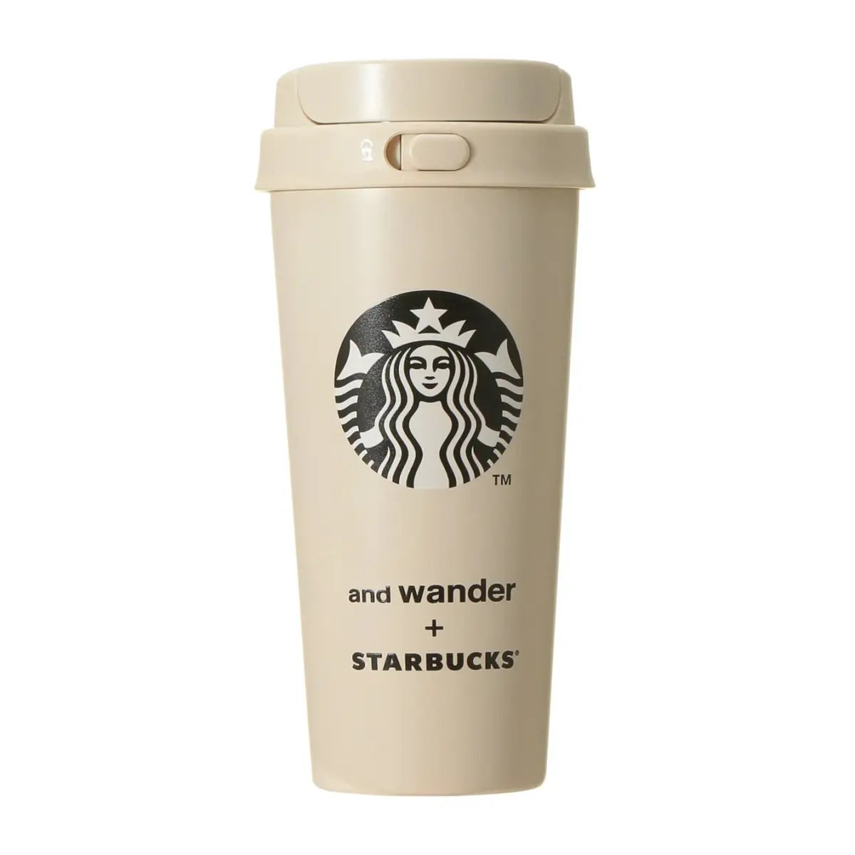 and wander + STARBUCKS ステンレスToGoボトル ベージュ